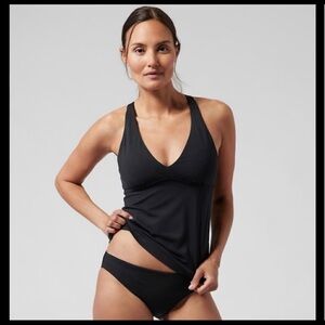 Athleta Black tankini medium NWT